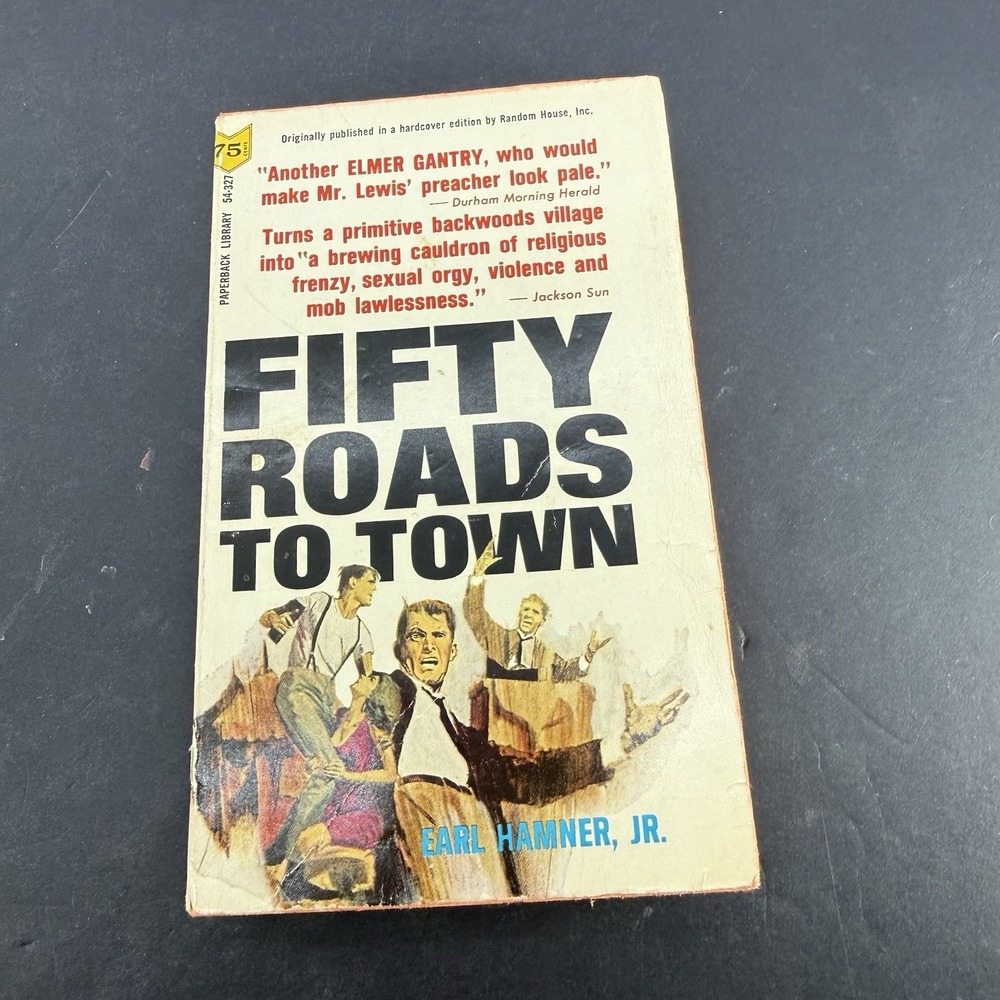 Fifty Roads to Town Earl Hamner Jr 1964 Paperback Library Vintage Rare Novel